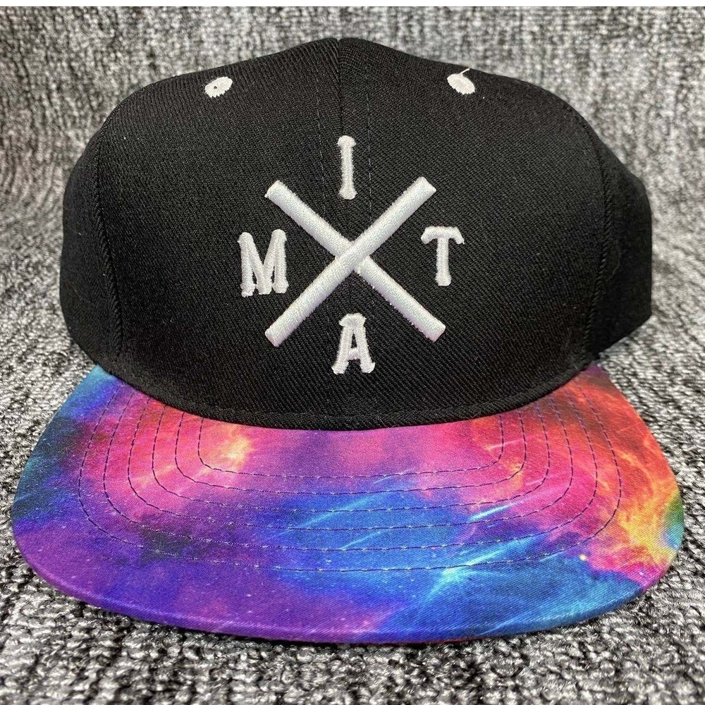 INTO THE AM A Night to Remember Snapback Mens OS Black Galaxy Brim Flat Bill Hat